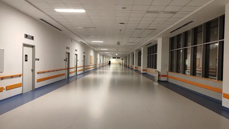 A hospital corridor